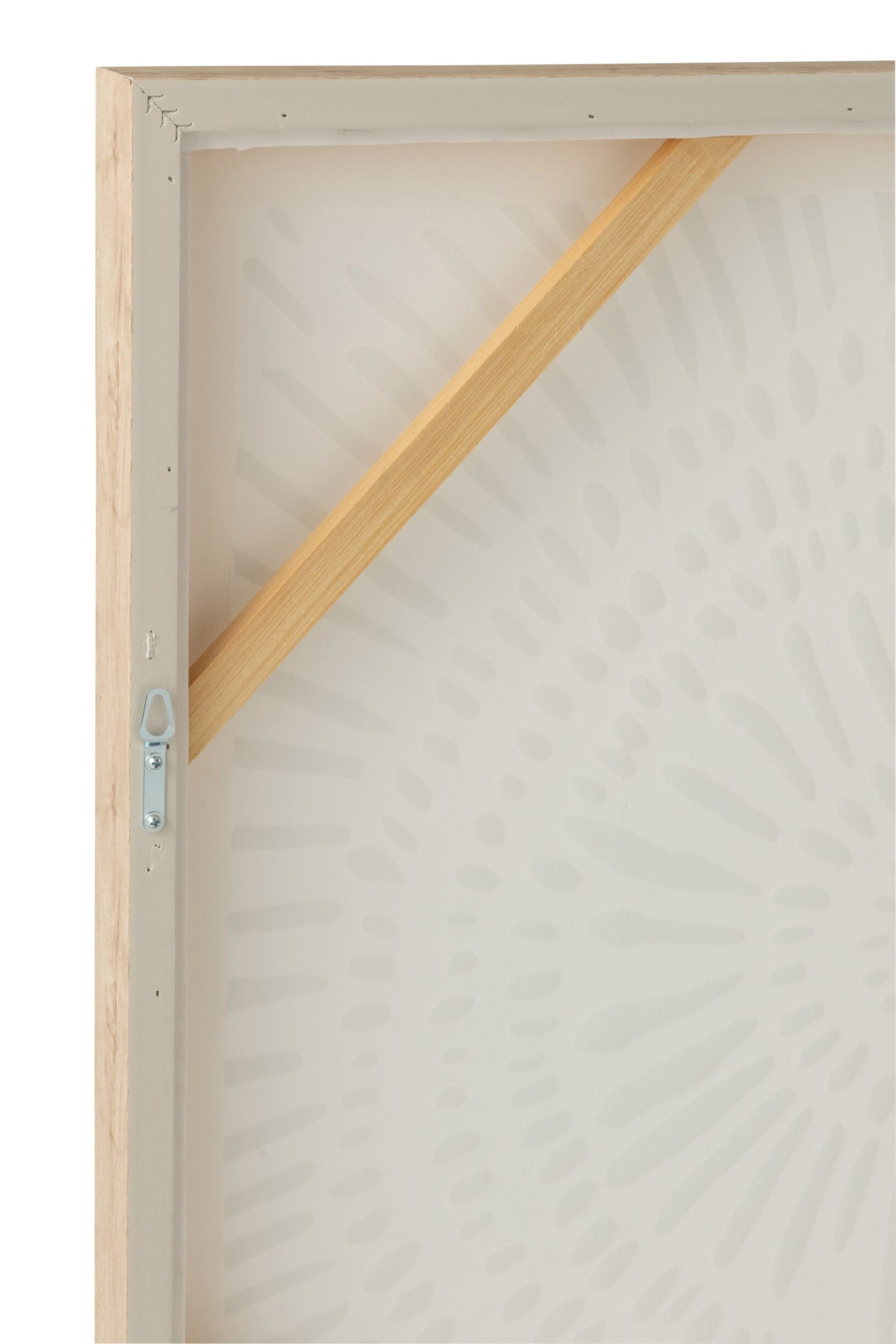 Wandpaneel Circle – grenenhout, wit/blauw, 80x80 cm