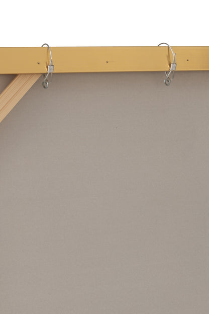 Painting Men Hanging Rectangle Acrylic White/Gold Colored