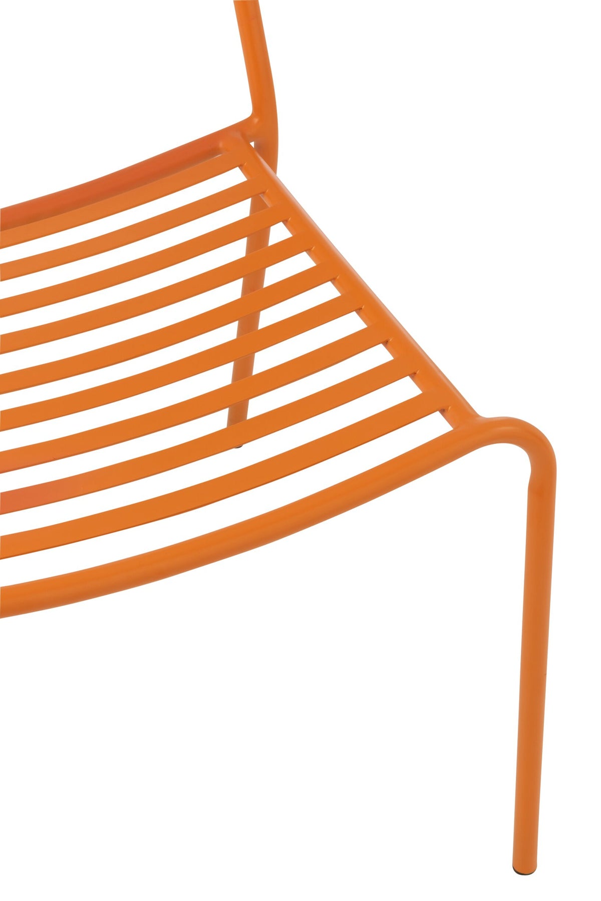 Gestreifter Gartenstuhl – Metall, Orange
