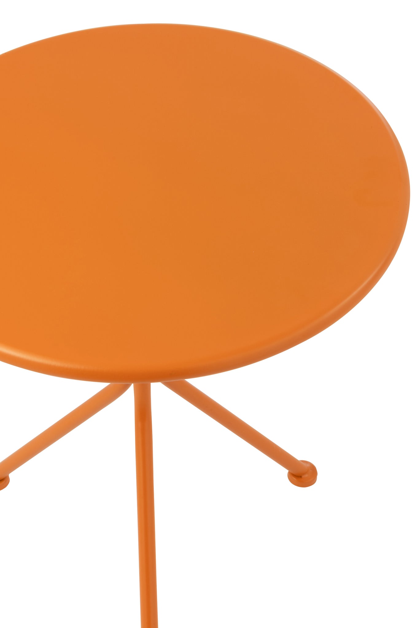 Gartentisch Dreibein Rund Metall Orange Klein