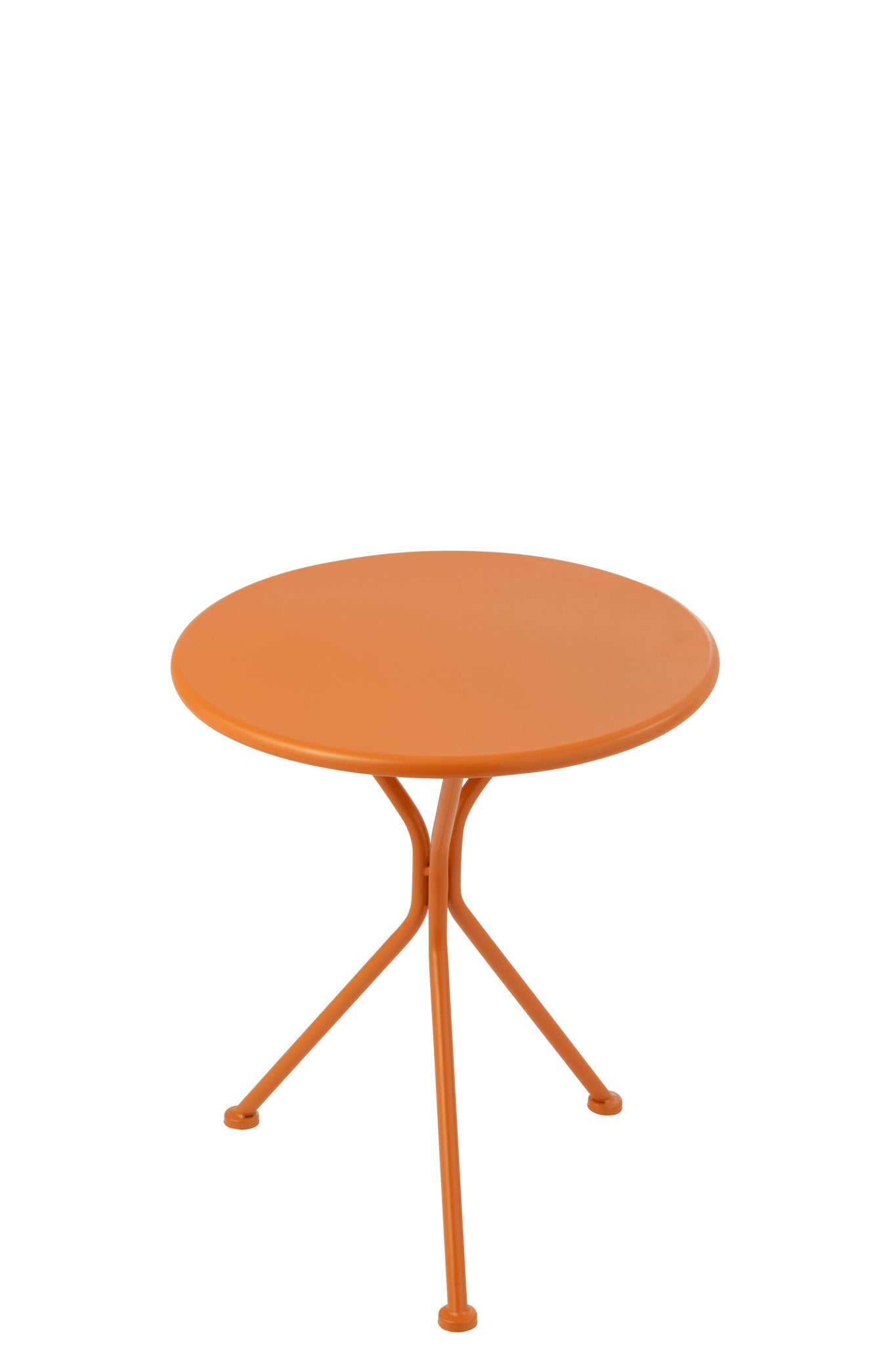 Gartentisch Dreibein Rund Metall Orange Klein