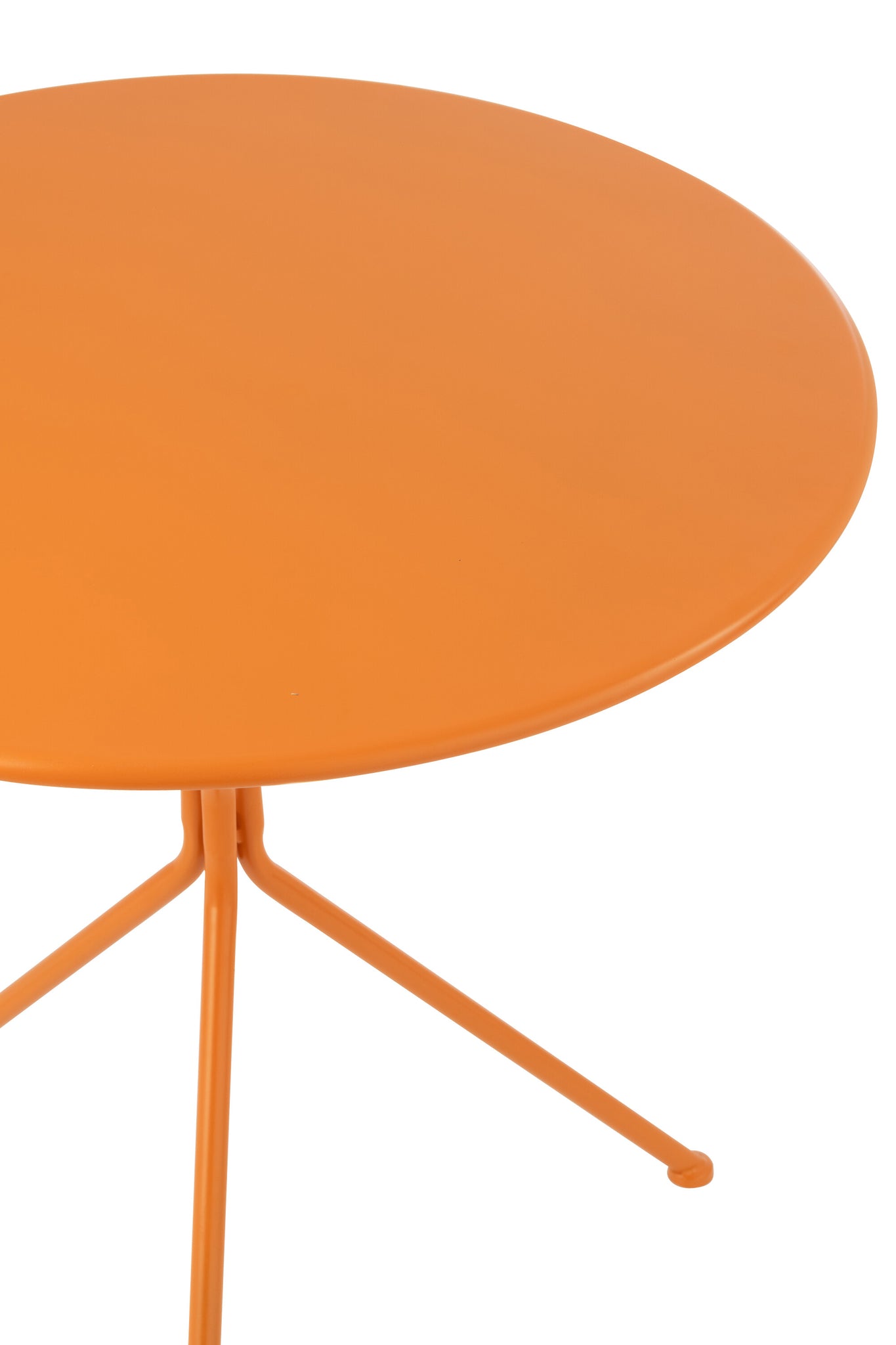 Gartentisch Dreibein Rund Metall Orange Groß