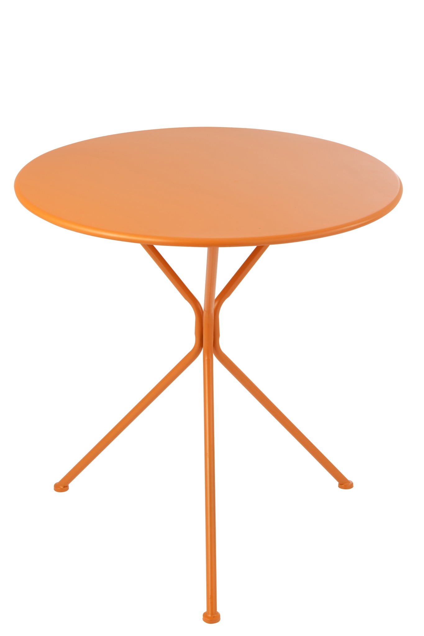 Gartentisch Dreibein Rund Metall Orange Groß