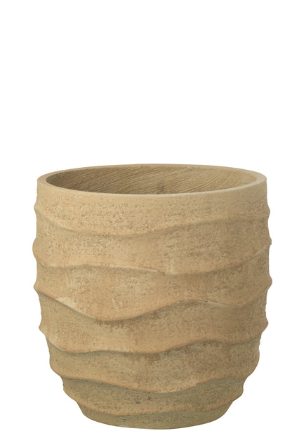 Blumentopf Waves + Outdoor Sand Beige Medium