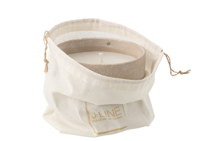 Outdoor Candle 31H Round Paraffin Light Beige Medium