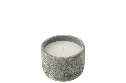 Outdoor Candle 16H Round Paraffin Turquoise Small