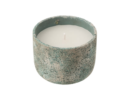 Outdoor Candle 47H Round Paraffin Turquoise Large
