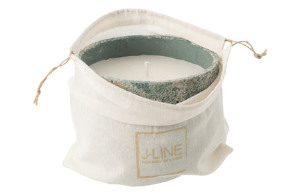 Outdoor Candle 47H Round Paraffin Turquoise Large