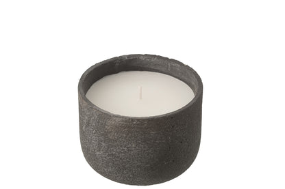Outdoor Candle 31H Round Paraffin Dark Grey Medium