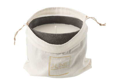 Outdoor Candle 47H Round Paraffin Dark Grey Large