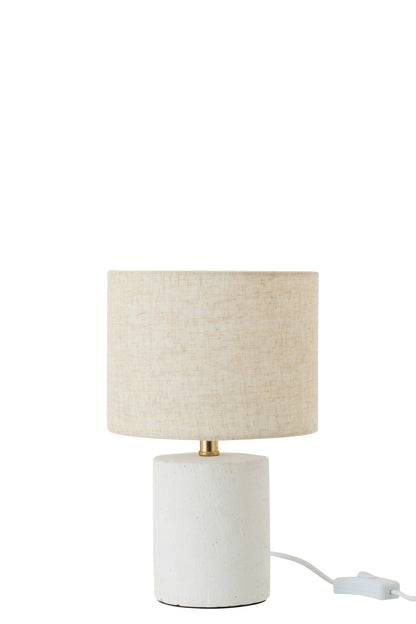 Table Lamp Pierre Ceramic White/Ecru Small