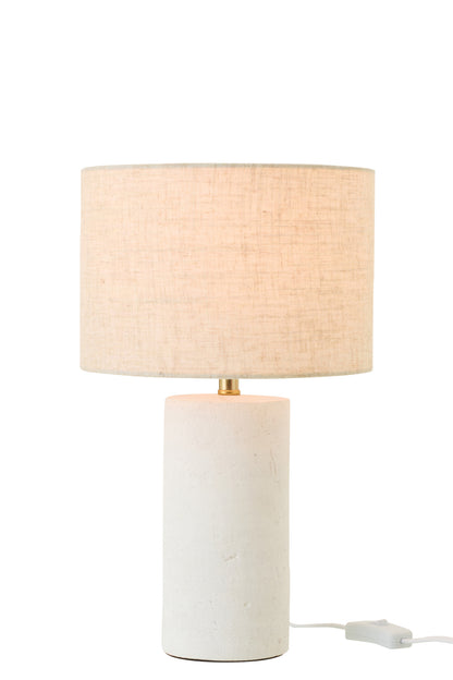 Table Lamp Pierre Ceramic White/Ecru Large