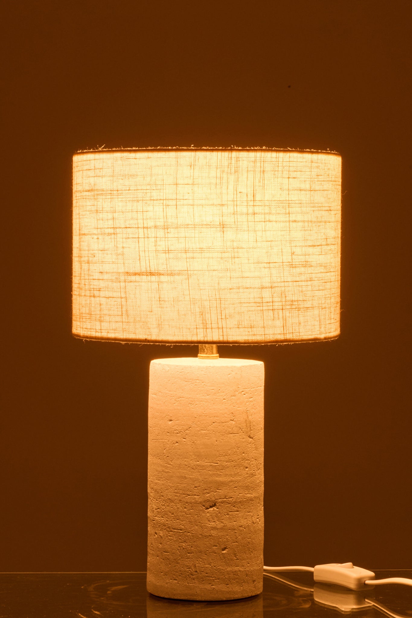 Table Lamp Pierre Ceramic White/Ecru Large