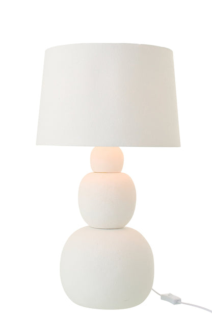 Tafellamp Renee – keramiek, wit, large, 38x38x67 cm