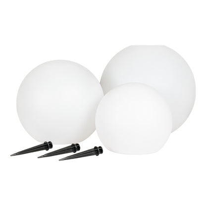 Lifton LED Lamp - Lamp, rechargeable with integrated solar panel, white set of 3