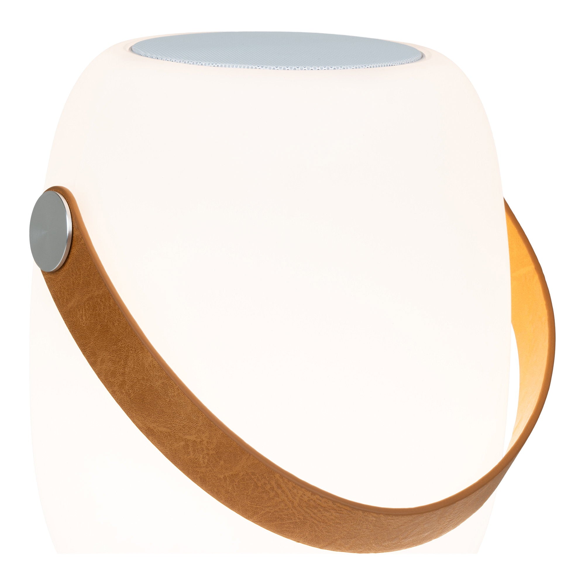Cardiff LED Lampe – Lampe mit Gurt, Bluetooth-Lautsprecher, wiederaufladbar, weiß