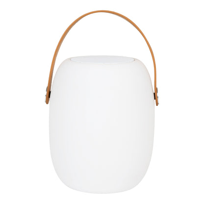 Cardiff LED Lampe – Lampe mit Gurt, Bluetooth-Lautsprecher, wiederaufladbar, weiß