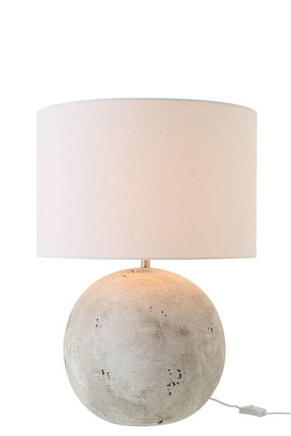 Table Lamp Ball Ceramic Grey