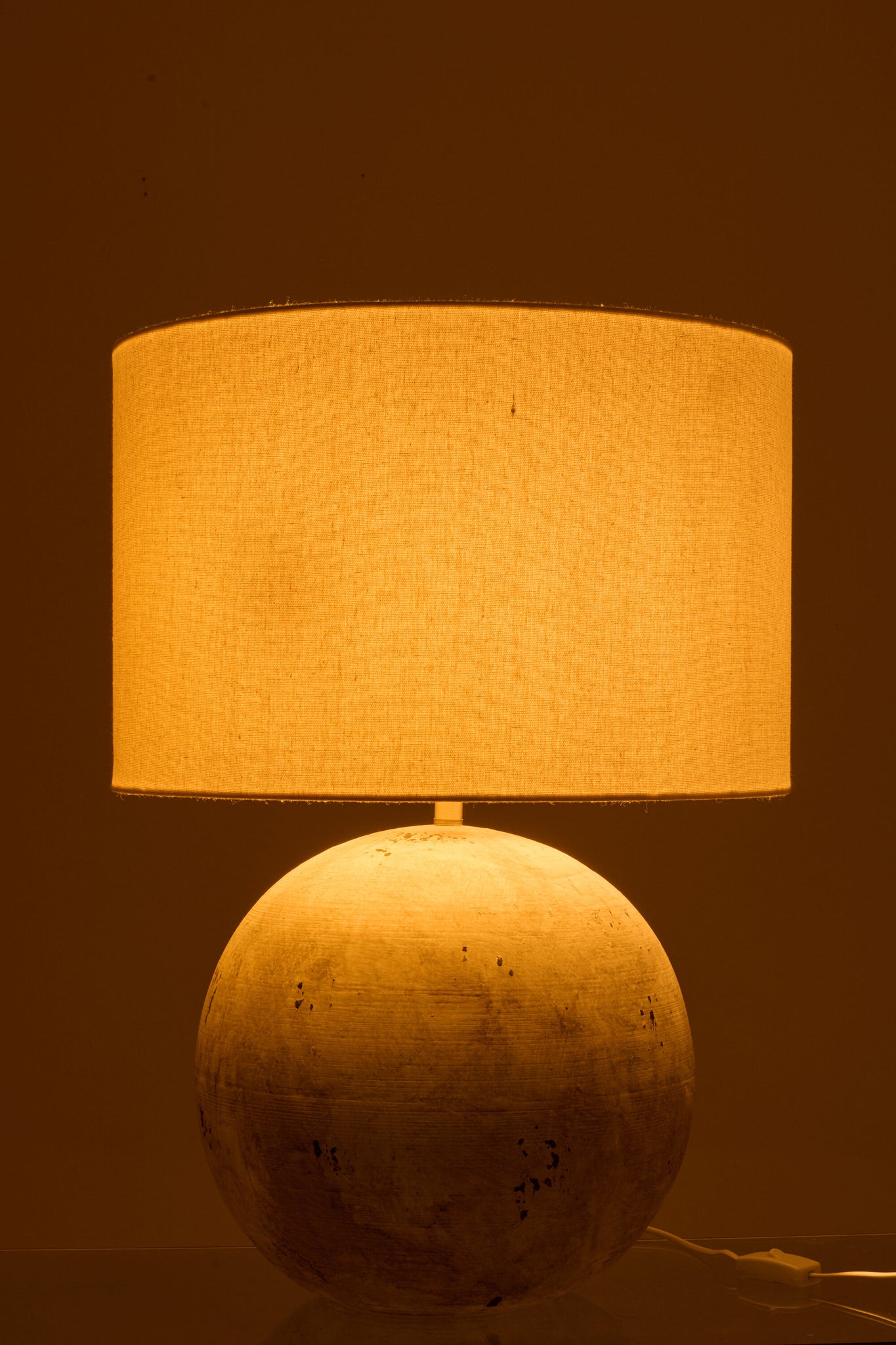 Table Lamp Ball Ceramic Grey