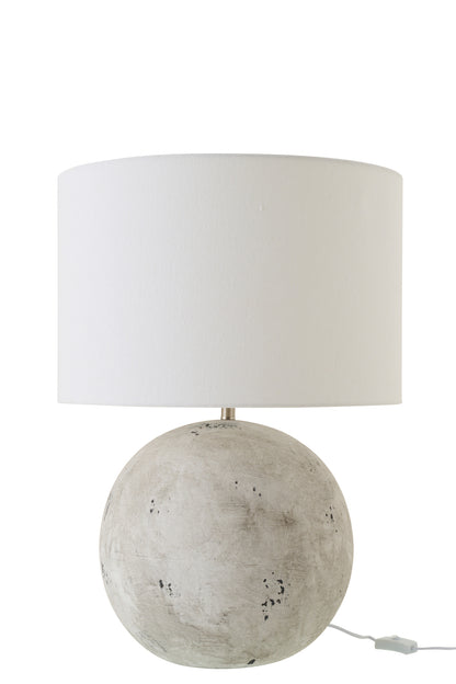 Table Lamp Ball Ceramic Grey
