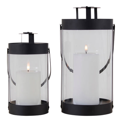 Bondi Lanterns - Lanterns, steel/glass, black set of 2