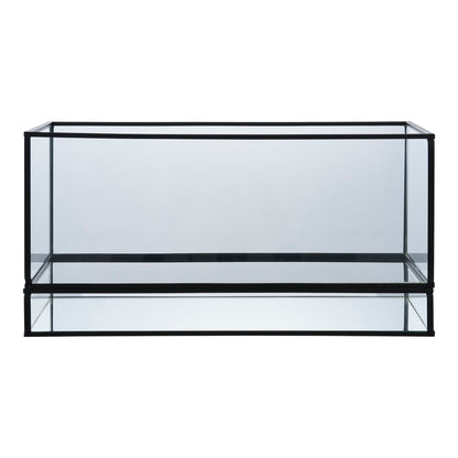 Hurricane Candle Holder - Hurricane Candle Holder, metal/glass, black 30x12x15 cm