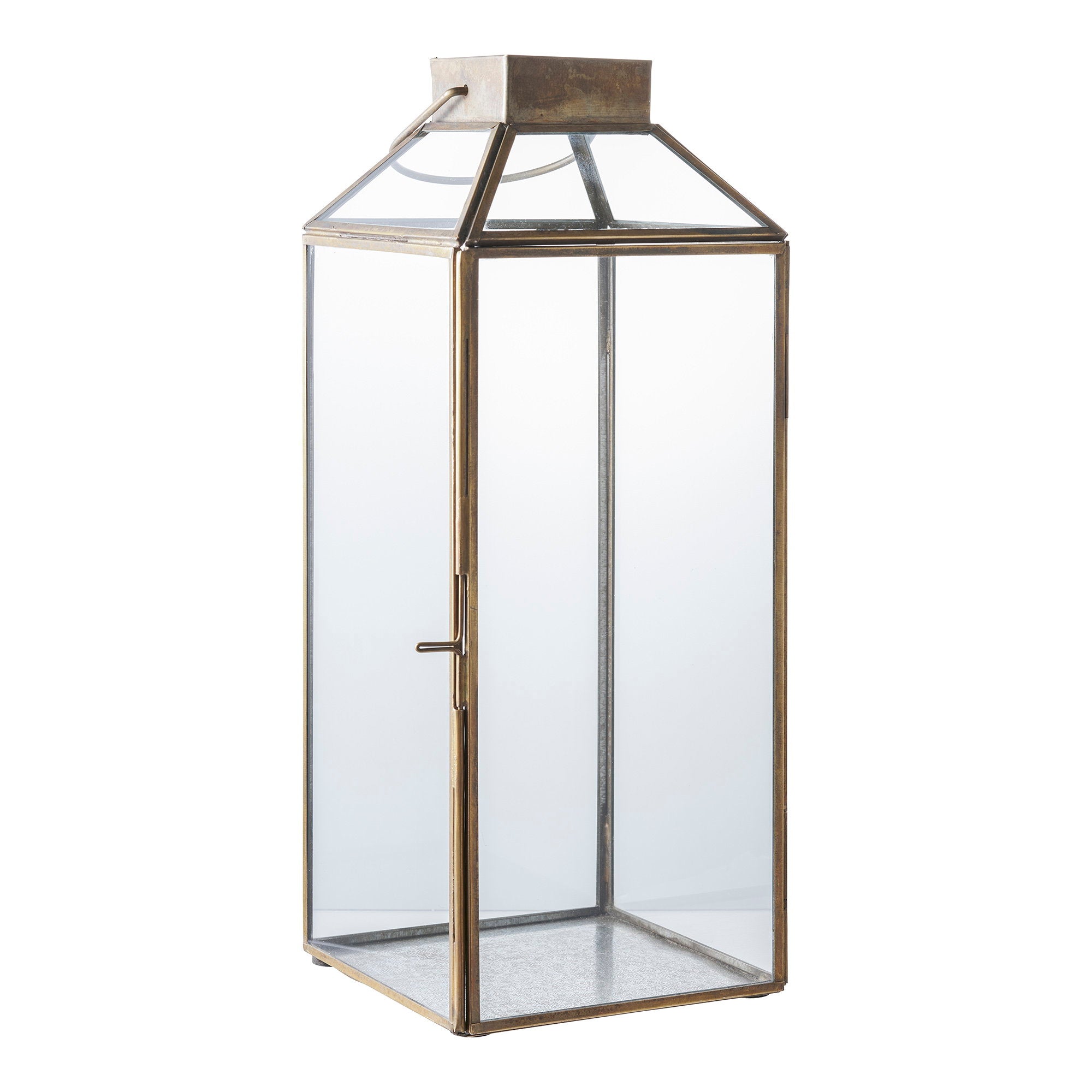 Mysore Laterne – Bambus/Glas, natur, groß