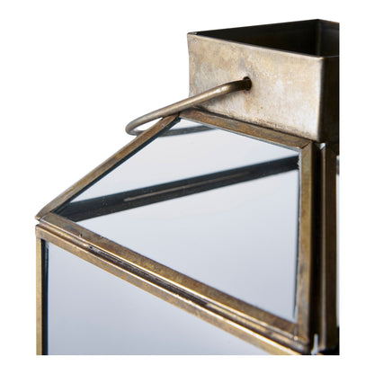 Mysore Laterne – Bambus/Glas, natur, groß