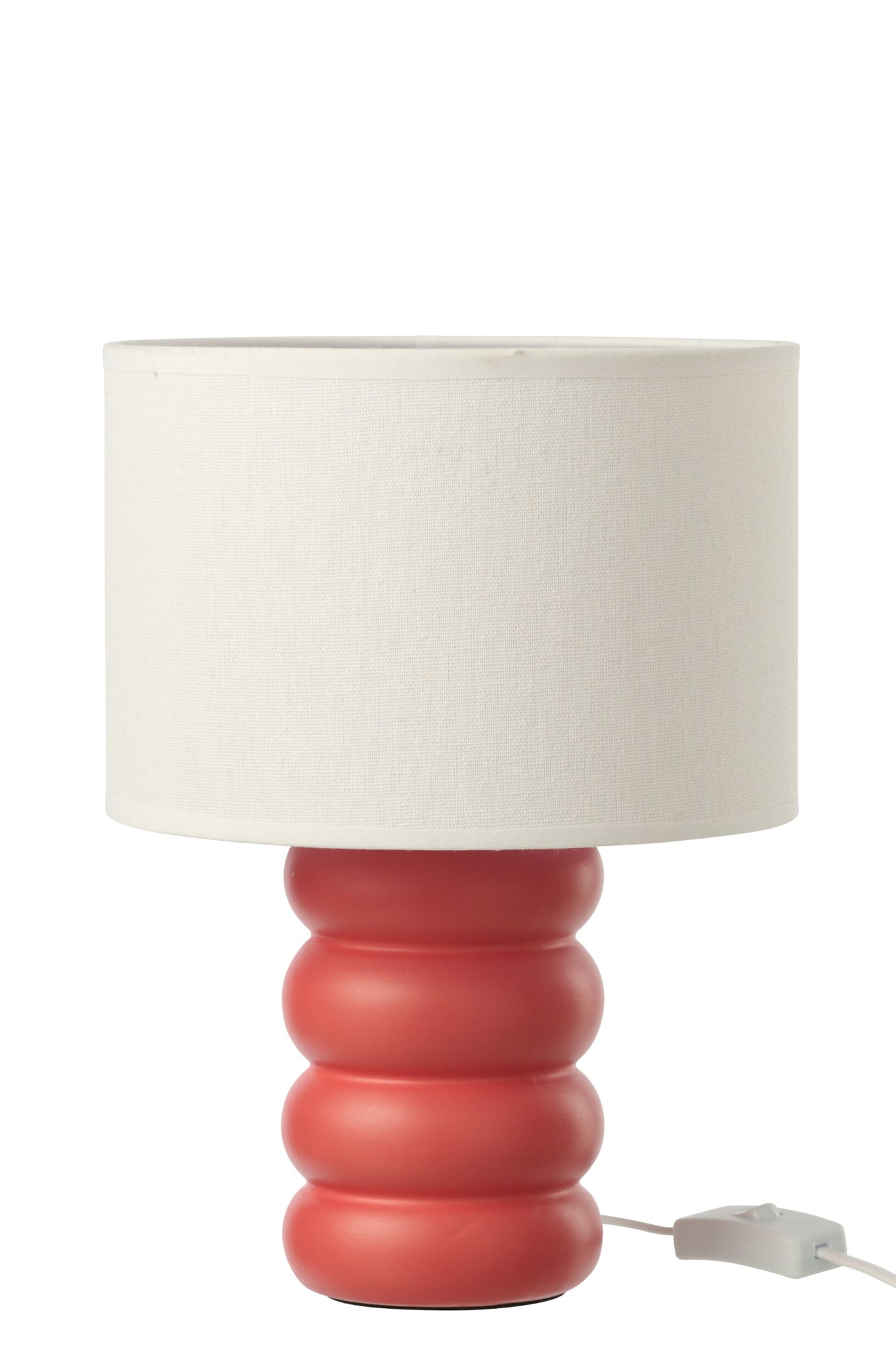 Tischlampe Eva Leinen Rot