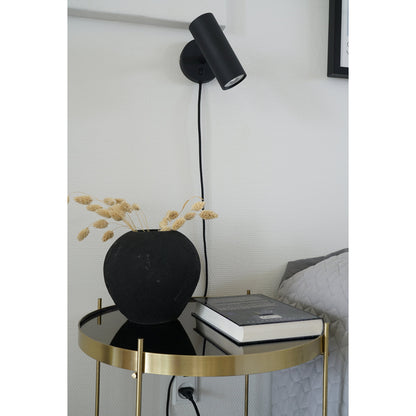Wandlamp Paris – staal, zwart, 10×15×22 cm