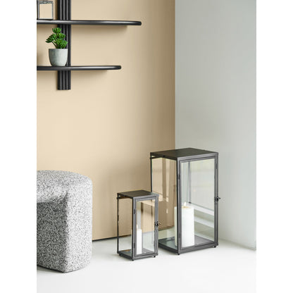Ibra Laternen - Laternen, Metall/Glas, schwarz, 2er-Set