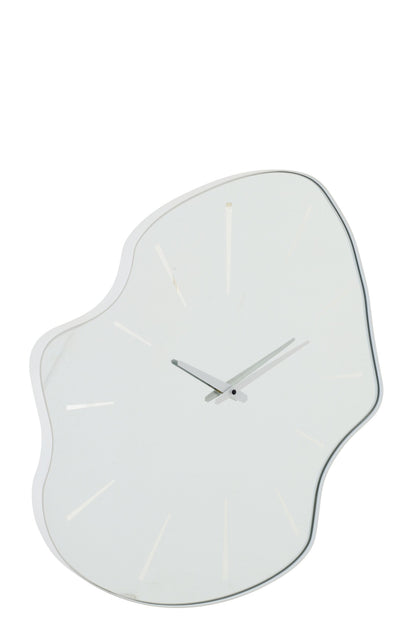 Wanduhr Irregular – Glas, weiß, 55x64,5 cm