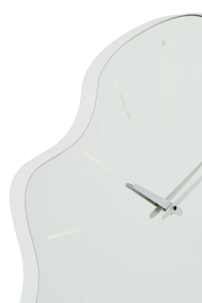 Wanduhr Irregular – Glas, weiß, 55x64,5 cm