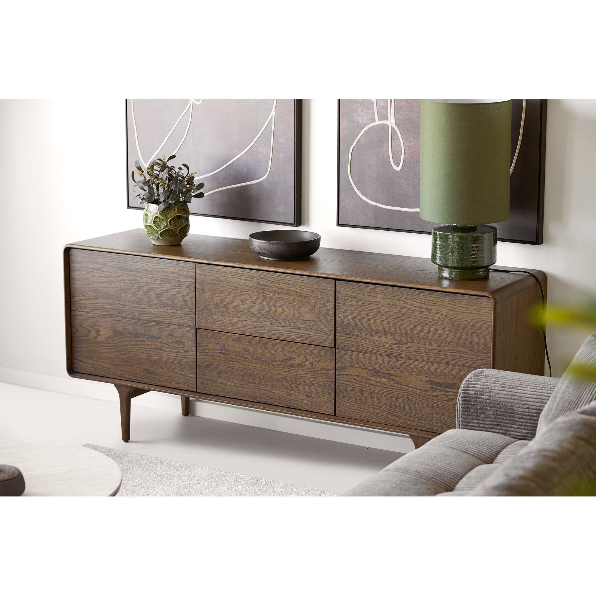 Sibsey Table Lamp - Tischleuchte, Steingut, grün