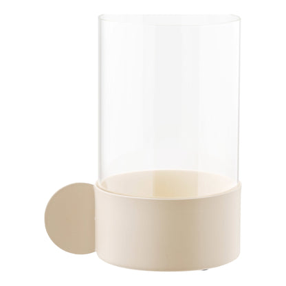 Windlicht - Windlicht, Glas/Metall, beige, 10x13,5x16,5 cm