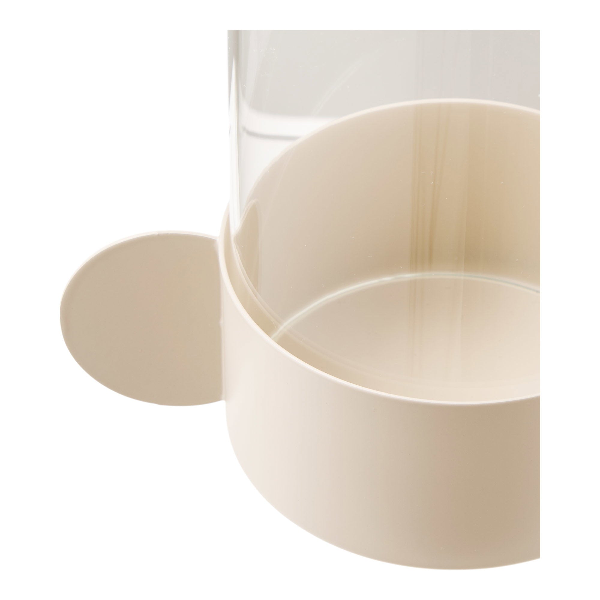Windlicht - Windlicht, Glas/Metall, beige, 10x13,5x16,5 cm