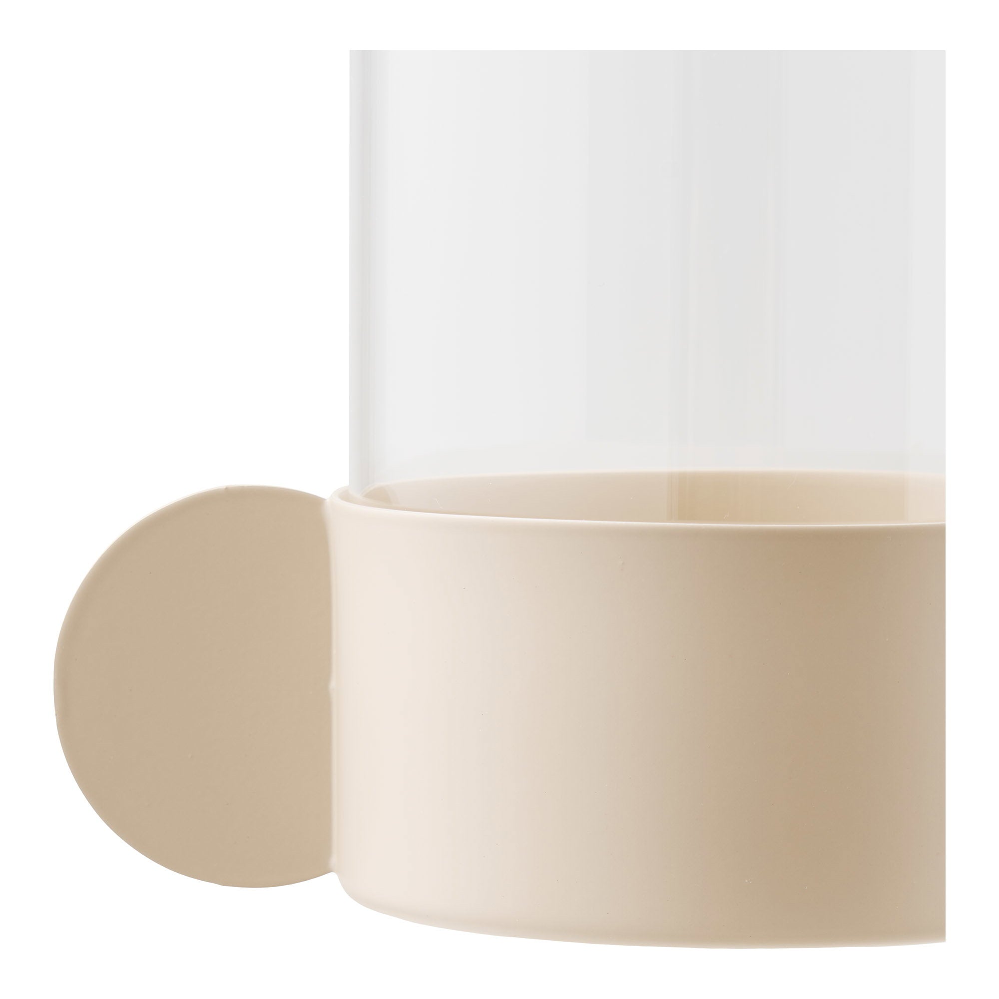Windlicht - Windlicht, Glas/Metall, beige, 10x13,5x16,5 cm