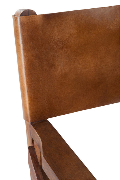 Direct Chair Biegsames Holz/Leder Cognac XX