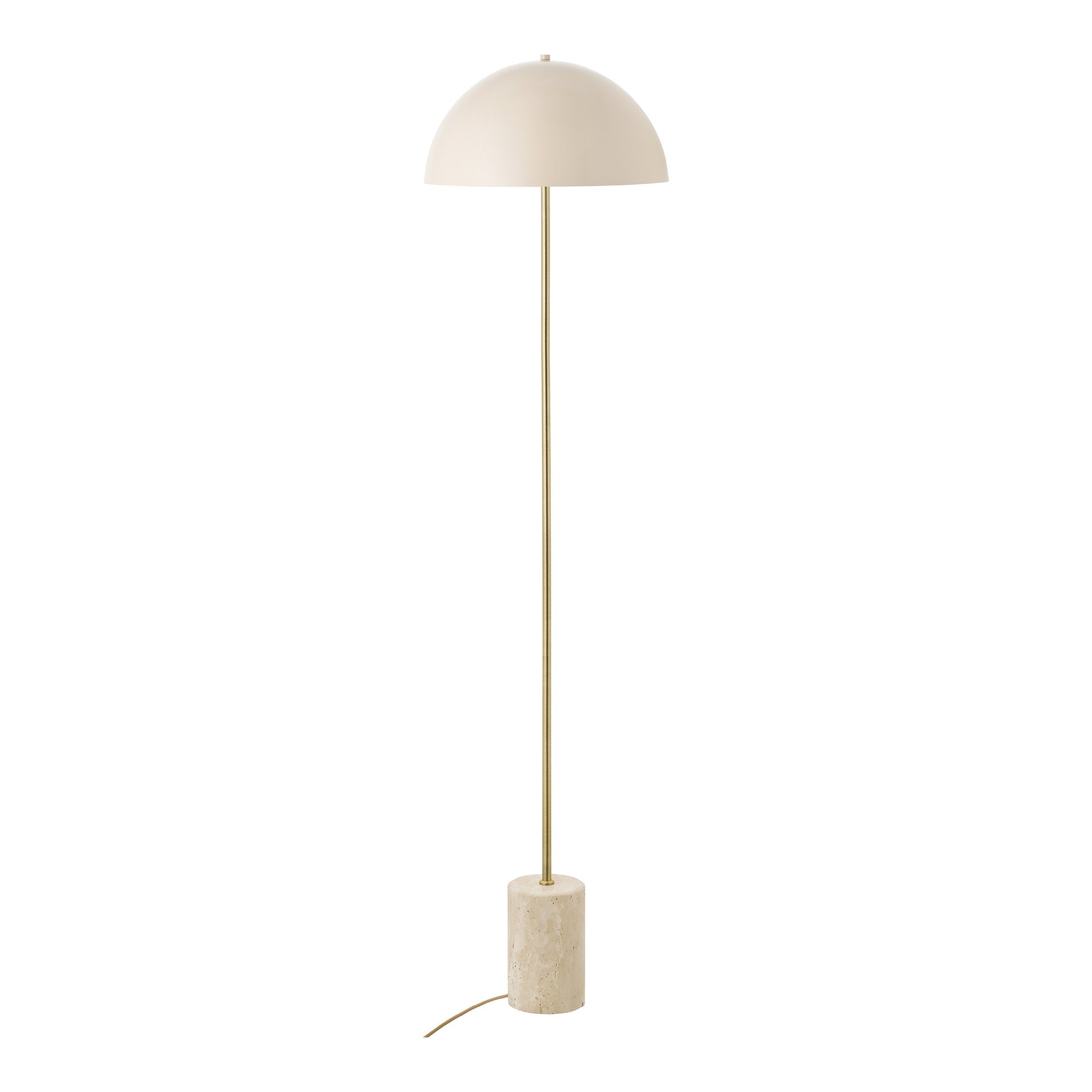 Sheffield Floor Lamp - Floor lamp, marble/metal, beige
