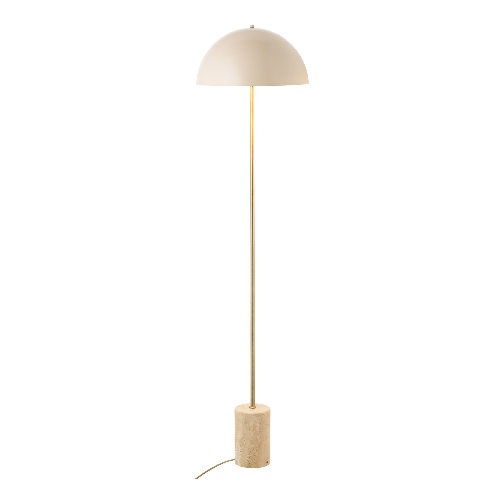 Sheffield Floor Lamp - Floor lamp, marble/metal, beige