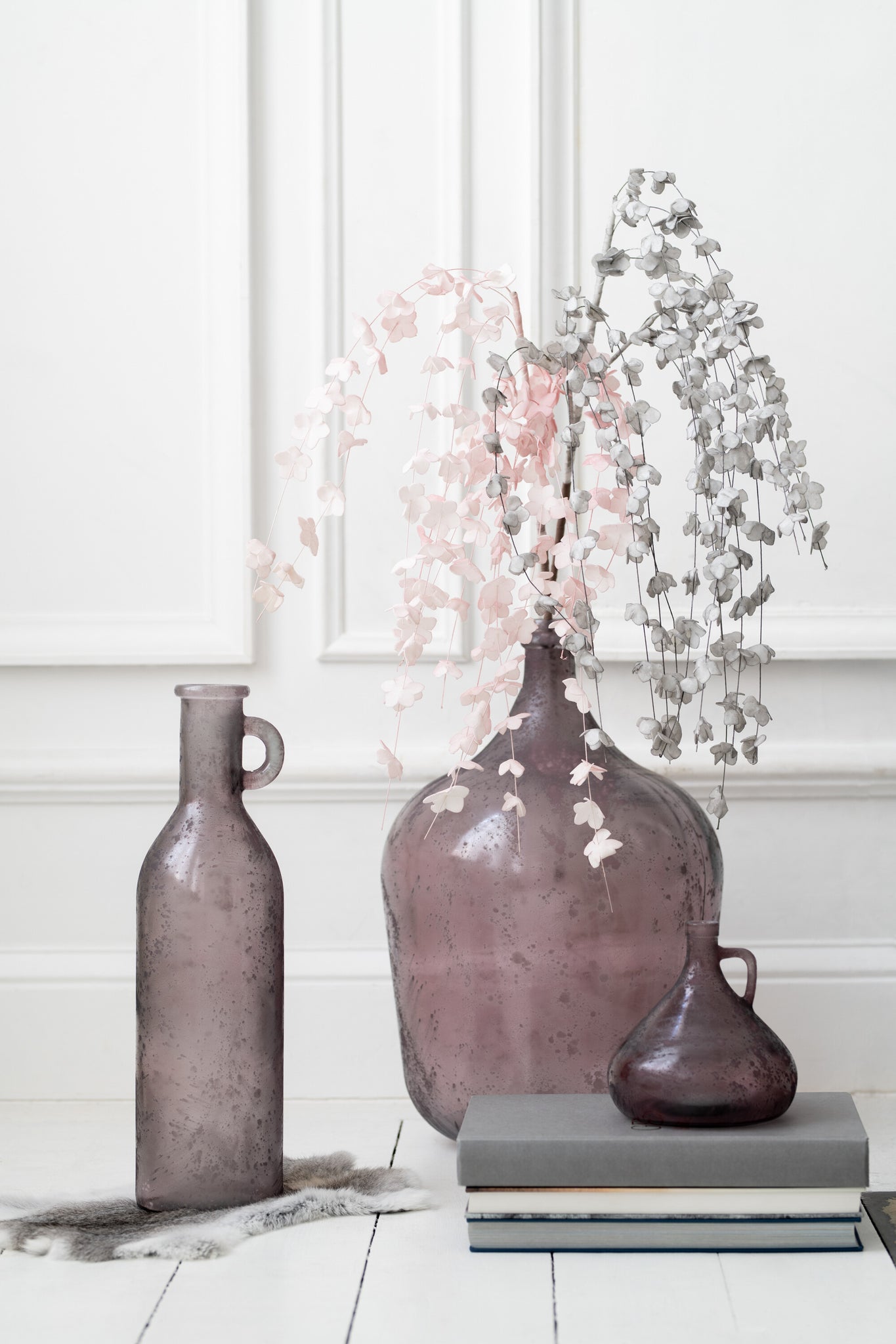 Branch Hanging Leaves Foam Eva Light Pink