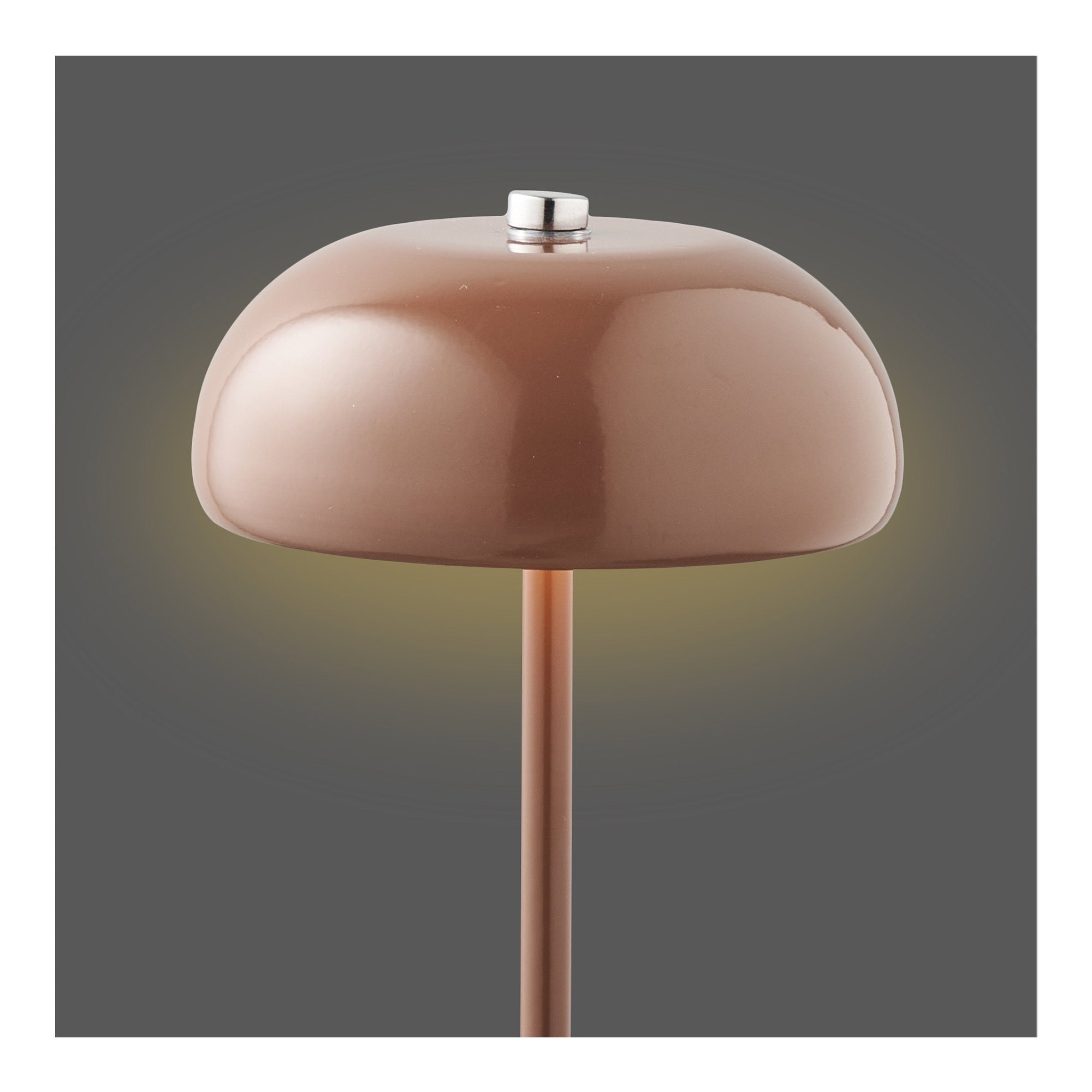 Margate Tischlampe - Tischlampe, wiederaufladbar, Metall, braun ø13 cm