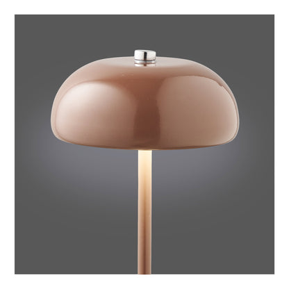 Margate Tischlampe - Tischlampe, wiederaufladbar, Metall, braun ø13 cm