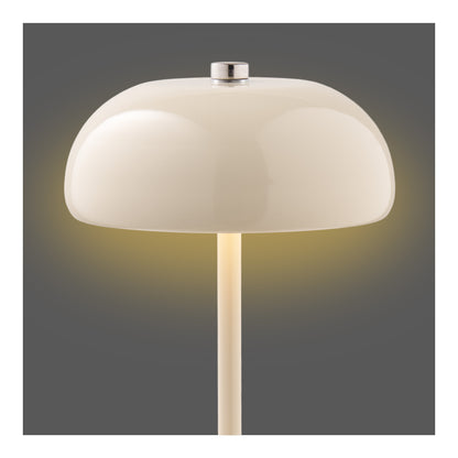 Tischleuchte Margate - Tischleuchte, wiederaufladbar, Metall, beige ø13 cm