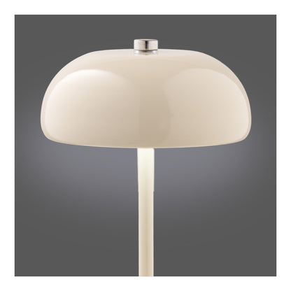 Tischleuchte Margate - Tischleuchte, wiederaufladbar, Metall, beige ø13 cm