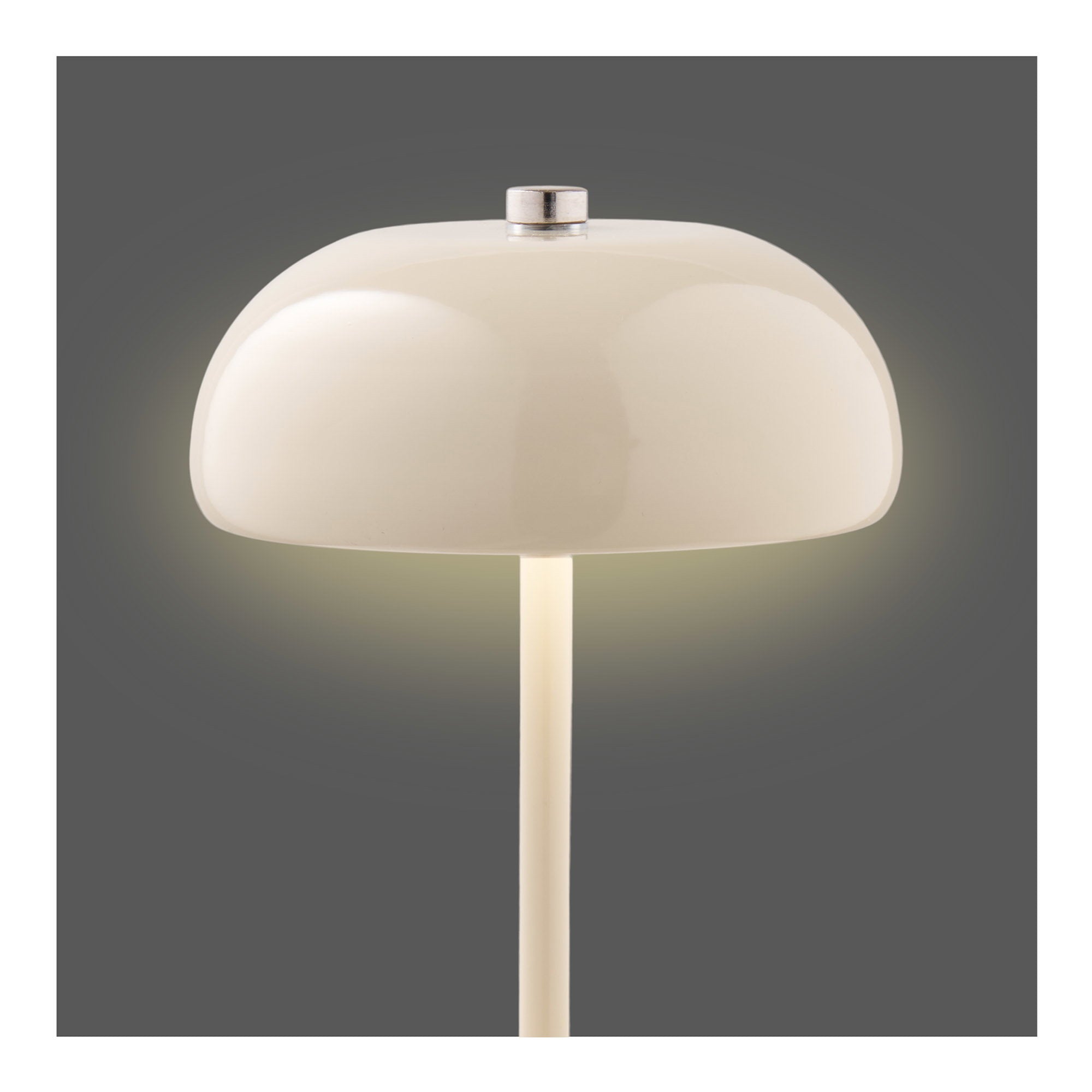 Tischleuchte Margate - Tischleuchte, wiederaufladbar, Metall, beige ø13 cm