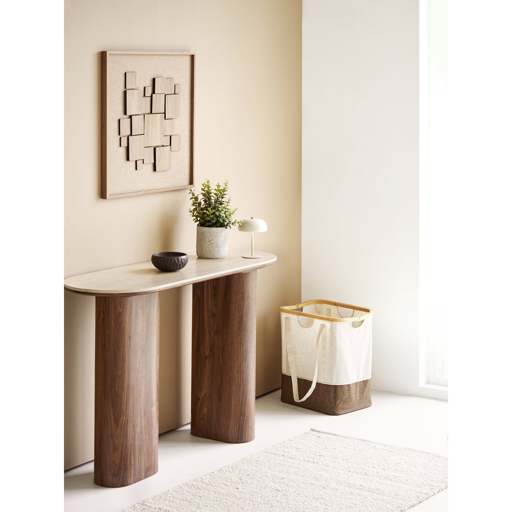Tischleuchte Margate - Tischleuchte, wiederaufladbar, Metall, beige ø13 cm