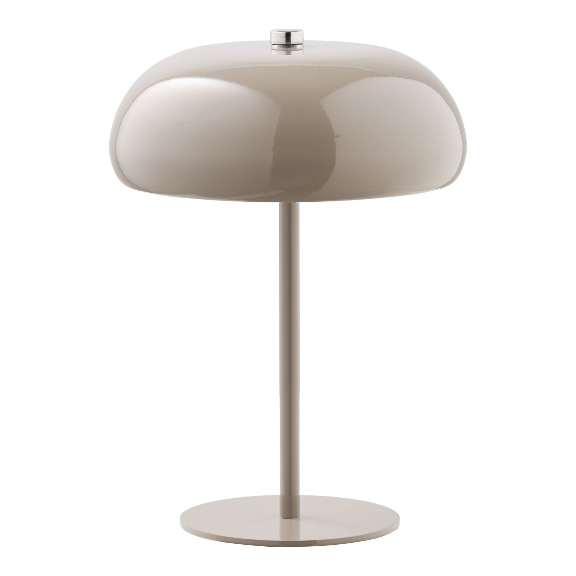 Margate Tischleuchte - Tischleuchte, wiederaufladbar, Metall, Taupe ø16 cm