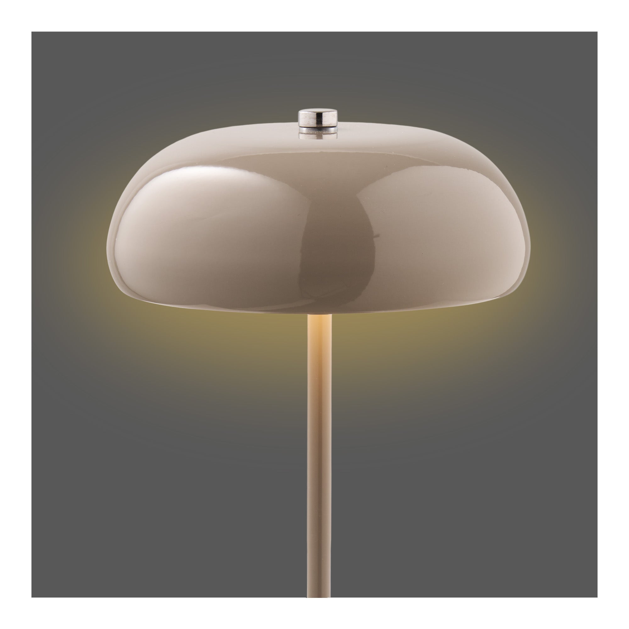Margate Tischleuchte - Tischleuchte, wiederaufladbar, Metall, Taupe ø16 cm