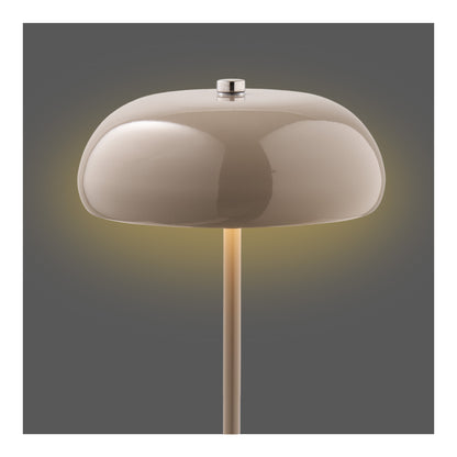 Margate Tischleuchte - Tischleuchte, wiederaufladbar, Metall, Taupe ø16 cm